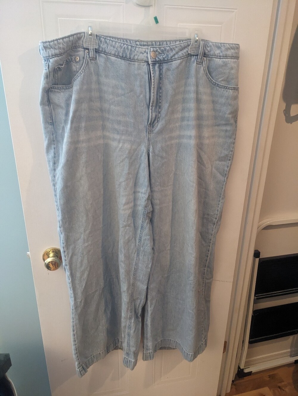 Reitmans Light Blue Highwaistes Wide-Leg Jeans Ankle Length